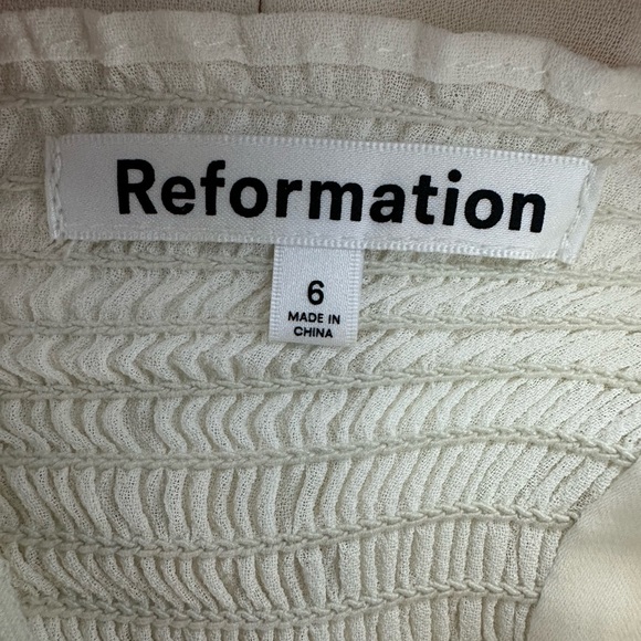 Reformation Elegant White Tank Tie Corset Style Nikita Midi Dress - Picture 11 of 14